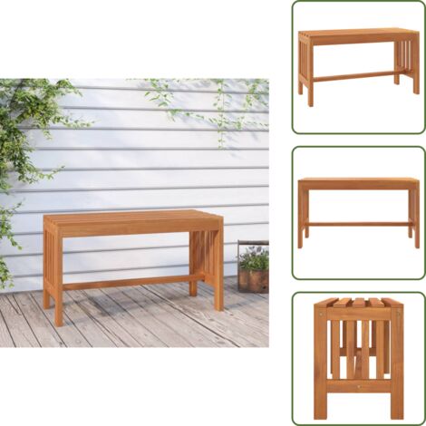 The Living Store Gartenbank 80 cm Massivholz Eukalyptus - Eukalyptus