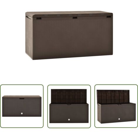 The Living Store Gartenbox Braun 114x47x60 cm - Gartenbox - Aufbbewahrungsbox - Outdoor Box - Gartenschuppen - Stauraum