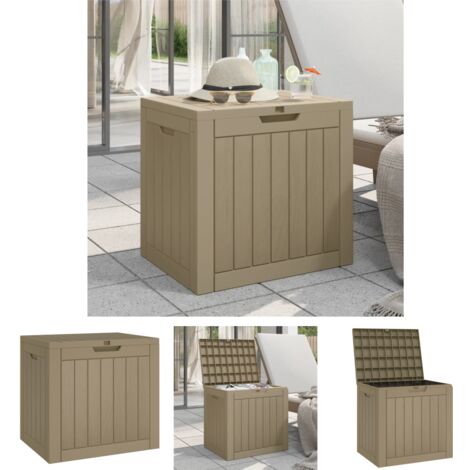 The Living Store - Gartenbox Hellbraun 55,5x43x53 cm Polypropylen
