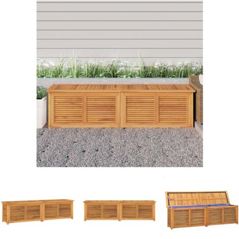 The Living Store - Gartenbox mit Beutel 200x50x53 cm Massivholz Teak