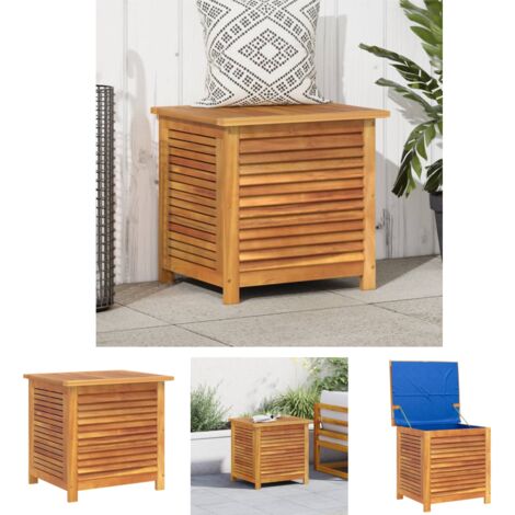 The Living Store Gartenbox mit Lüftungsschlitzen 60x50x56 cm Massivholz Akazie - Gartenboxen