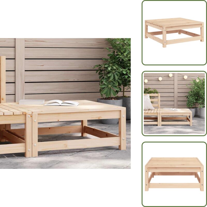 Vidaxl The Living Store - Gartenhocker 70x70x30 Cm Massivholz Kiefer - Gartentisch - Gartenstuhl - Gartenmöbeln - Outdoor Möbel - Holzmöbel