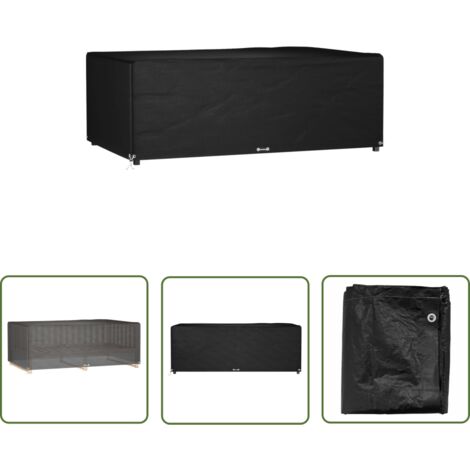 The Living Store Gartenmöbel-Abdeckung 12 Ösen 213x132x75 cm Rechteckig - Gartendecke - Gartenmöbelschutz - Rattanmöbel Abdecken - Wetterfest - UV-beständig