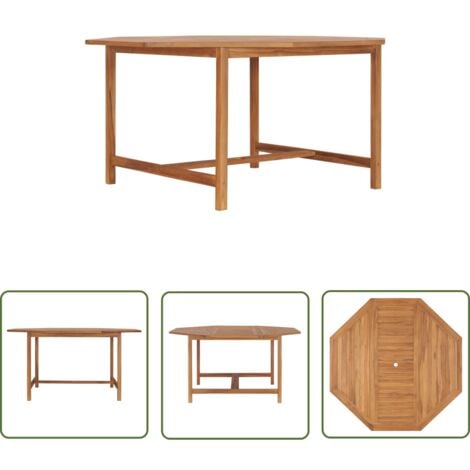 The Living Store Gartentisch 150x150x75 cm Teakholz Massiv - Esstisch - Teakholzmöbel - Gartenmöbel - Outdoor-Tisch - Massivholztisch