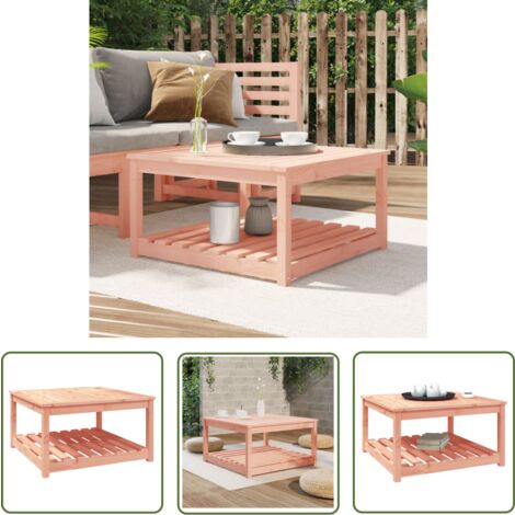 The Living Store Gartentisch 82,5x82,5x45 cm Massivholz Douglasie - Holztisch - Esszimmertisch - Gartentisch - Terrassenmöbel - Douglasie