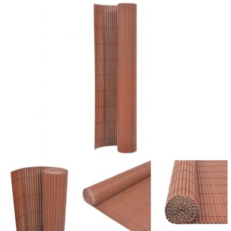The Living Store - Gartenzaun Doppelseitig 110x400 cm Braun