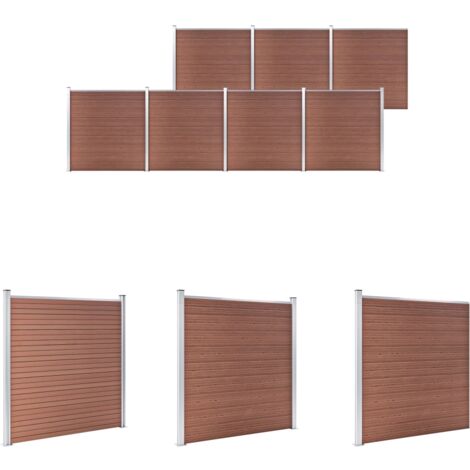 The Living Store -  Gartenzaun WPC 1218x186 cm Braun