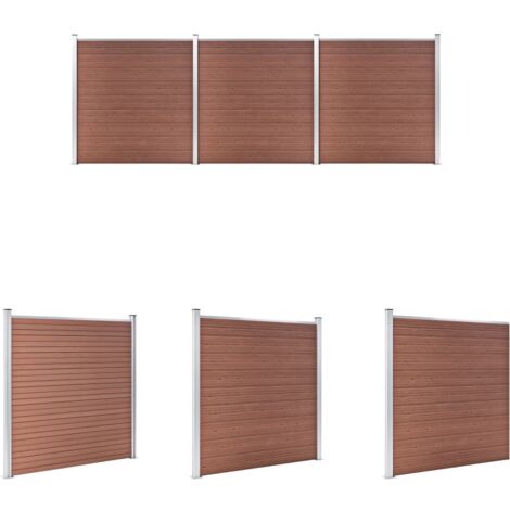 The Living Store -  Gartenzaun WPC 526x186 cm Braun