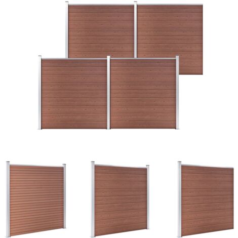 The Living Store - Gartenzaun WPC 699x186 cm Braun