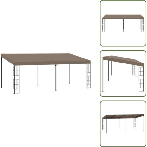The Living Store Gazebo a Parete 6x3 m Talpa in Tessuto - Ombra per patio