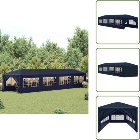The Living Store Gazebo da Giardino 3x12 m Blu - Gazebo da giardino 3x12 m