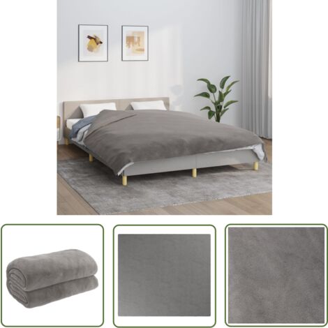 The Living Store Gewichtsdecke mit Bezug Grau 200x220 cm 13 kg Stoff - Gewichtsdecke - Schlafberatung - Bettschwere - Tiefenentspannung - Stressabbau