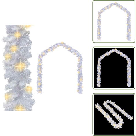 The Living Store Ghirlanda Natalizia con Luci a LED 10 m Bianca - Luci a led