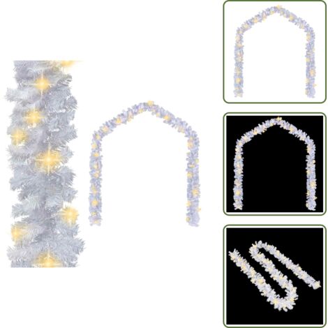 The Living Store Ghirlanda Natalizia con Luci a LED 20 m Bianca - Luci a led
