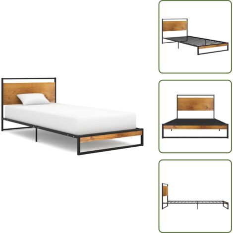 The Living Store Giroletto in Metallo 100x200 cm - Letto in metallo