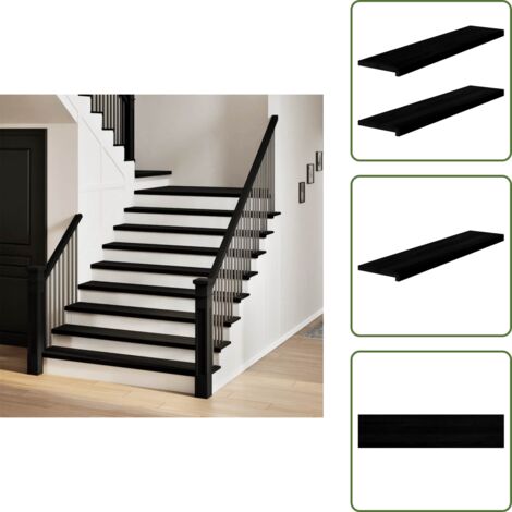 The Living Store Gradini 2 pz Marrone Scuro 110x25x2 cm Legno Massello Rovere - Gradini in rovere