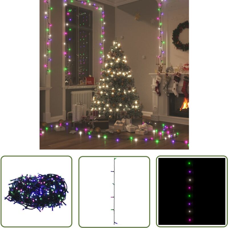 Guirlande led avec 150 led Multicolore pastel 15 m pvc - Guirlande Led Noel - Décoration Noel - Lumière Festive - Chaîne Lumineuse - Noël Multicolor