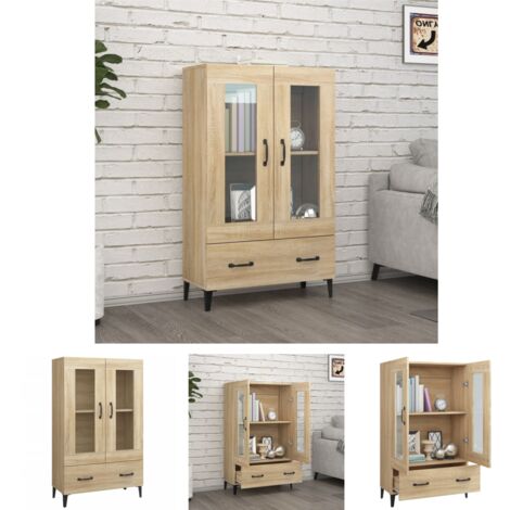 The Living Store Highboard Sonoma-Eiche 70x31x115 cm Holzwerkstoff - Sideboards
