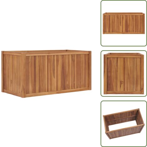The Living Store Hochbeet 100x50x50 cm Massivholz Teak - Hochbeet