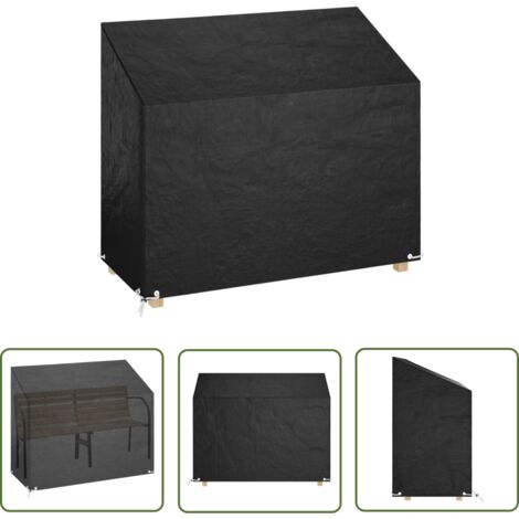 The Living Store Housse de banc de jardin 8 œillets 160x70x70/88 cm polyéthylène - Housses De Meubles D'extérieur - Housse De Banc De Jardin - Protection Mobilier Extérieur - Imperméable - Anti Uv