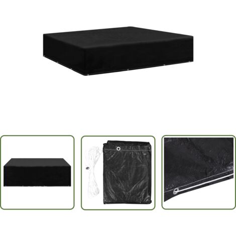 The Living Store Housse de salon de jardin 12 œillets 250x250x70 cm - Housses De Meubles De Jardin - Housse De Jardin - Housse De Table De Jardin - Housse De Banc De Jardin - Protection Meubles De Jar