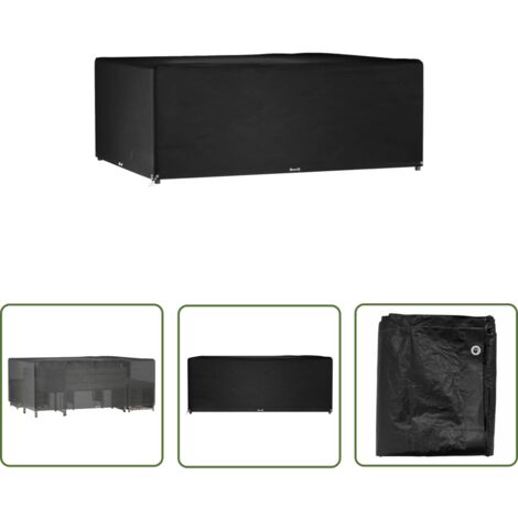 The Living Store Housse de salon de jardin 16 œillets 300x250x90cm rectangulaire - Housses De Meubles D'extérieur - Housse De Jardin - Protection Mobilier Extérieur - Housse Rotin - Housse Anti Uv