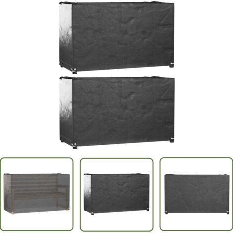 The Living Store Housses salon de jardin 2pcs 8œillets 170x94x70cm rectangulaire - Housse De Jardin - Housse De Mobilier Extérieur - Protection Meubles Jardin - Imperméable - Anti Uv