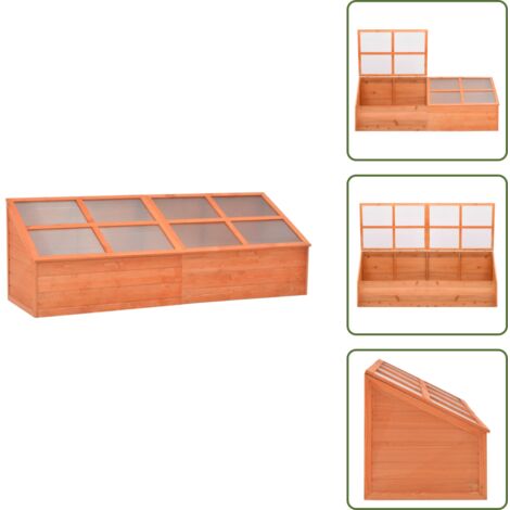 The Living Store Invernadero de madera 180x57x62 cm - Invernadero de jardín
