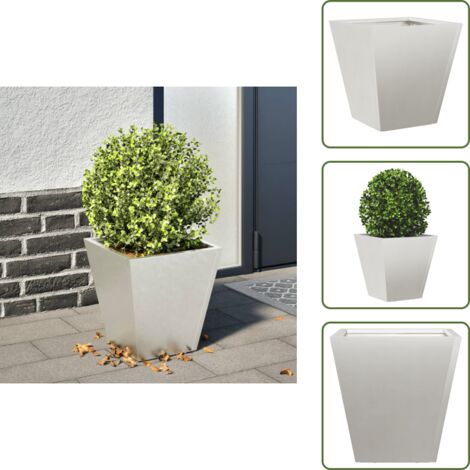 The Living Store Jardinera hexagonal de acero inoxidable 30x30x30 cm - Macetero