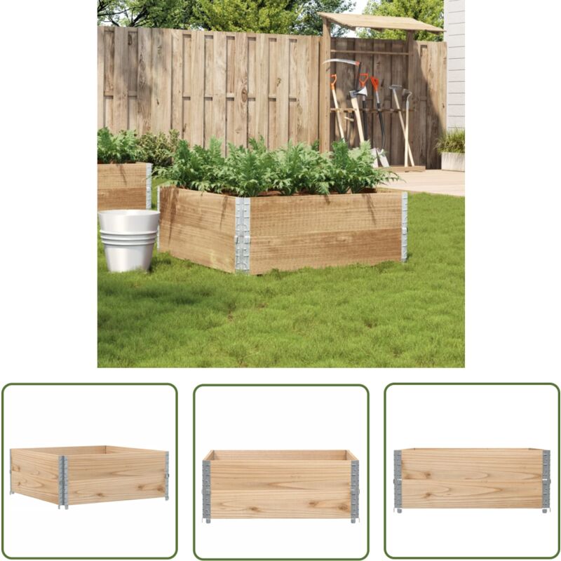 Jardinière 100x100 cm bois de pin massif - Jardiniered'extérieure - Jardinière Bois - Pot De Fleurs Extérieur - Bac Plante - Décoration Jardin - The