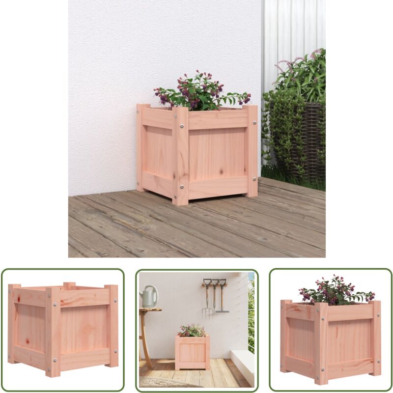Jardinière 31x31x31 cm bois massif de douglas - Jardiniered'extérieure - Pot De Fleurs Extérieur - Jardinière Bois - Jardinière Douglas - Déco Jardin
