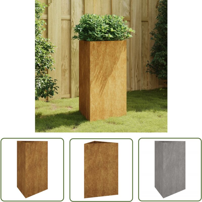 Jardinière 50x43x75 cm acier corten - Jardin - Terrasse - Balcon - Pot De Fleurs - Jardinière Extérieure - The Living Store