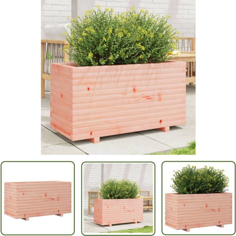 Jardinière 90x40x49,5 cm bois massif de douglas - Jardiniered'extérieure - Jardinière Bois - Pot De Fleurs Extérieur - Jardinière Design - Jardinière