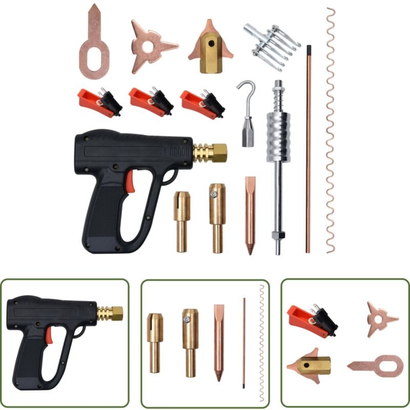 The Living Store - Kit de soudeur d'extracteur de bosses 86 pcs - Réparation De Carrosserie - Outil De Réparation Auto - Extracteur De Bosses - Kit