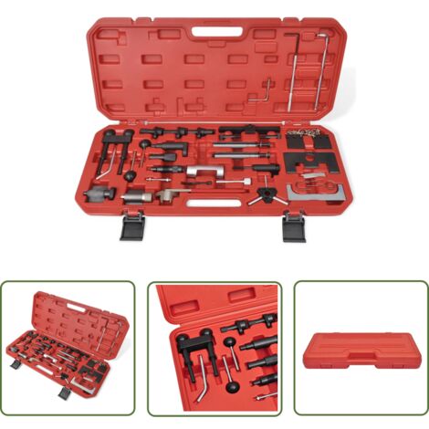 The Living Store Kit d'outils de réglage pour voiture diesel et à essence - Outil Auto - Outils Mécanique - Kit Outils Vw Audi - Courroie De Distribution - Moteur Diesel