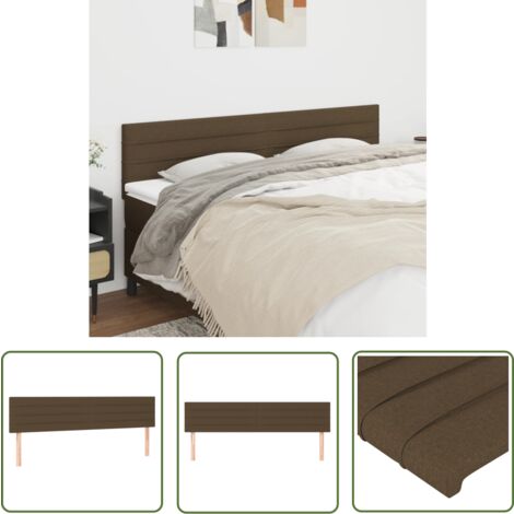 The Living Store Kopfteile 2 Stk. Dunkelbraun 100x5x78/88 cm Stoff - Bettkopfteile - Kopfteile - Betthaupt - Schlafzimmereinrichtung - Wohnaccessoires