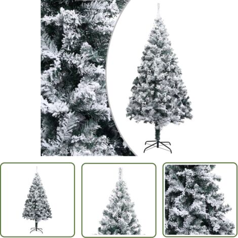The Living Store -  Künstlicher Weihnachtsbaum mit Schnee Grün 180 cm PVC