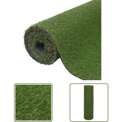 The Living Store Kunstrasen 1x15 m/20 mm Grün - Kunstgras - Kunstrasen - Grüner Rasen - Dekorationsgrass - Gartengestaltung