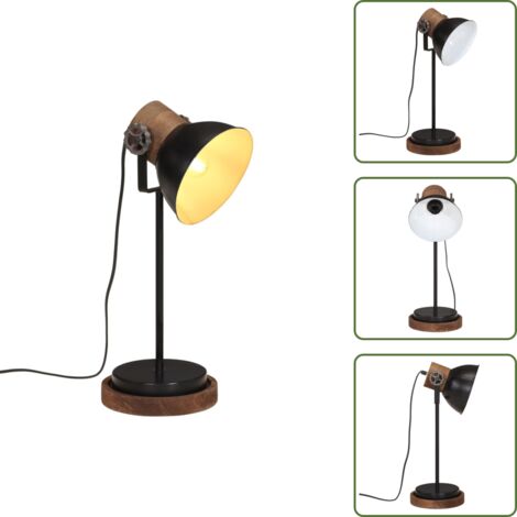 The Living Store Lampada da Scrivania 25 W Nera 17x17x50 cm E27 - Lampada industriale