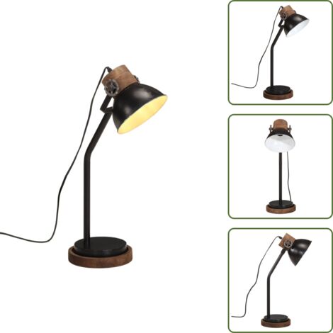 The Living Store Lampada da Scrivania 25 W Nera 18x18x60 cm E27 - Lampada industriale