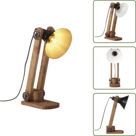 The Living Store Lampada da Scrivania 25 W Nera 23x13x52 cm E27 - Lampada industriale