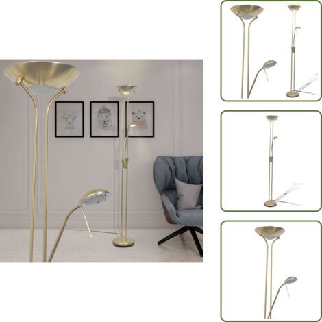 The Living Store Lampada da Terra a LED Dimmerabile 23 W - Illuminazione