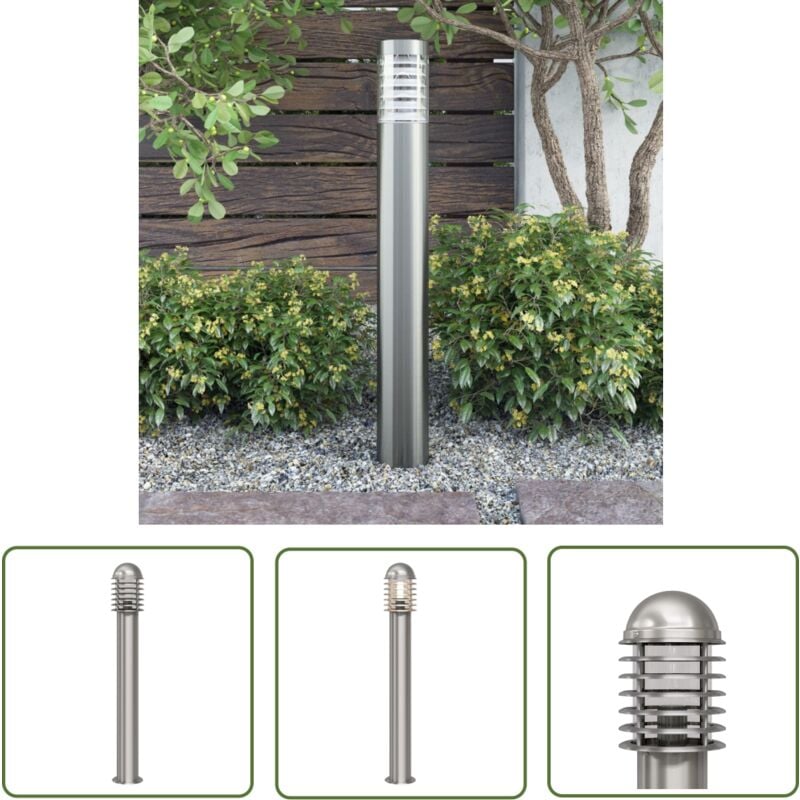 Lampadaire d'extérieur Acier inoxydable - Lampadaire Exterieur - Éclairage Extérieur - Luminaire Inox - Lampadaires Jardin - Éclairage Patio - The