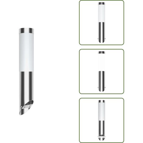 The Living Store Lámpara de pared acero inoxidable impermeable 60 W - Lámpara de jardín