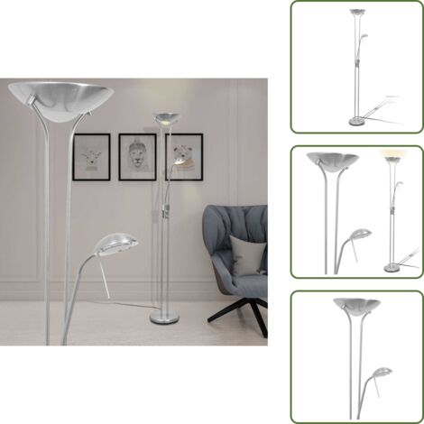 The Living Store Lámpara LED de pie regulable 23 W - Luz cálida