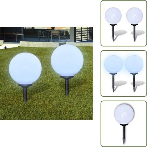 The Living Store Lámparas de camino de jardín 2 uds LED 30 cm con pincho - Lámparas LED