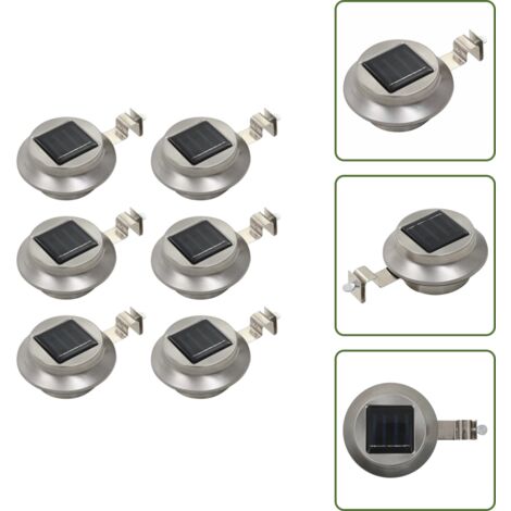 The Living Store Lámparas solares de exterior LED redondas 6 uds 12 cm blanco - Iluminación exterior