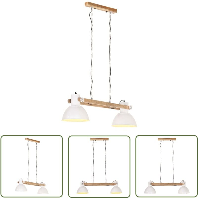 Lampe suspendue industrielle 25 w Blanc 109 cm E27 - Lampe Suspension - Lampadaire - Luminaire Industriel - Éclairage Intérieur - Décoration