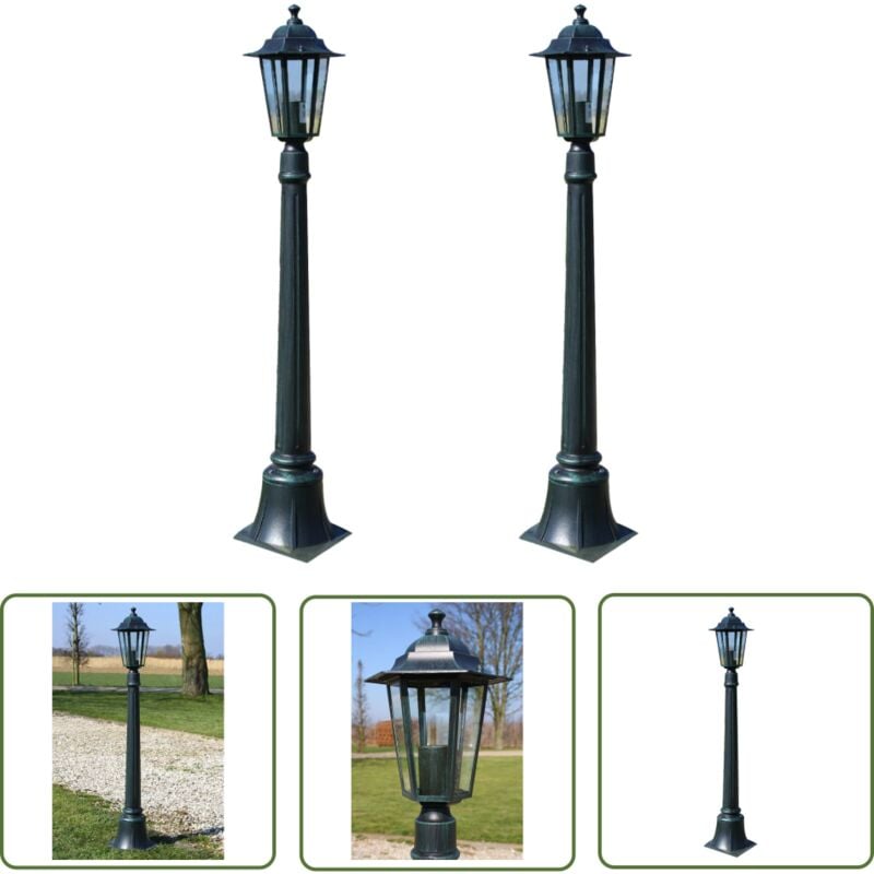 Lampes de jardin 2 pcs 105 cm - Lampe De Jardin - Éclairage Extérieur - Lampadaire - Luminaire Extérieur - Décoration Jardin - The Living Store