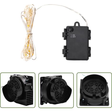 The Living Store LED-Lichterkette mit 66 LEDs und Gebläse 660 cm - Weihnachtsdekoration - LED-Lichtringe - Lichterkette - Innenbeleuchtung - Outdoor Beleuchtung